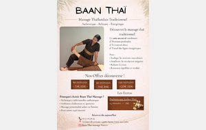 Partenariat de lancement avec le CAC : Baan Thaï massage by Tisa