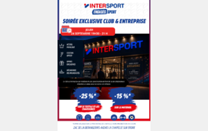 Soirée Exclusive INTERSPORT : Remises et Challenge pour le CAC !